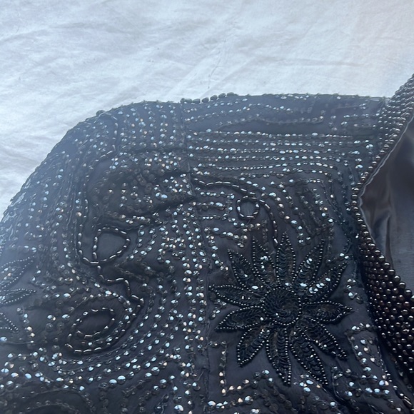 Beautiful beaded black jacket. 100% pure silk. Perfect condition. - Picture 5 of 6